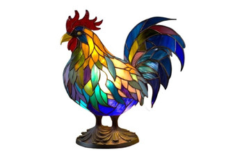 Retro Aesthetic Rooster Table Lamp