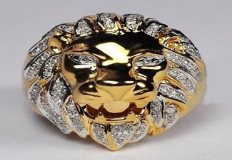 Lion Head Ring - Two Colours & Eight Sizes Available