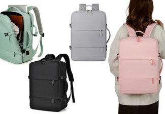 Travel Laptop Backpack with USB Charging Port - Five Colours Available