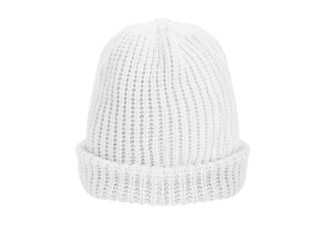 Men's White Warm Winter Hat
