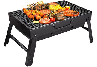 Portable Charcoal BBQ Grill with Smoker