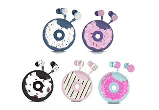 Doughnut Wired Earphones - Five Colours Available