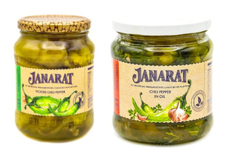 Eight-Pack Janarat Pickled Chili Pepper Range - Two Options Available