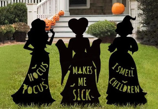 Three-Piece Halloween Witch Stakes Set - Option for Six-Pieces