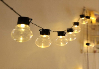 Solar-Powered Retro-Style String Light - Two Colours Available