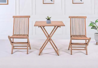 Two-Piece Teak Folding Chair