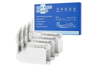 Four-Piece Bed Sheet Lock Holders - Option for Eight-Piece