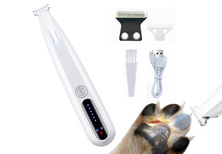 Dog Paw Hair Trimmer with LED Light