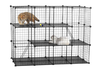 Petscene Three-Tier DIY Detachable Cat Cage
