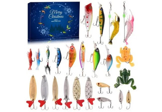 Christmas Advent Calendar Fishing Lures Set