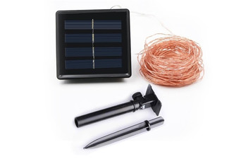 Copper Wire 100 LED Solar String Lights - Three Colours Available