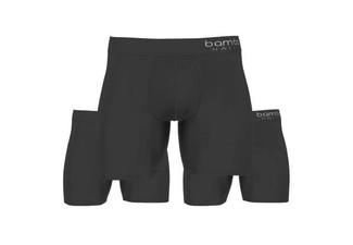 Three-Pack Bamboo Nation Black Boxer Brief - Five Sizes Available & Option with Fly