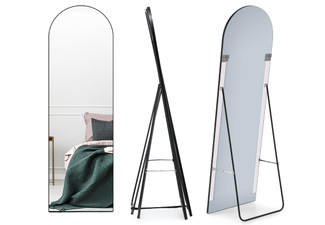 Full-Length Arch-Shaped Mirror with Removable Stand