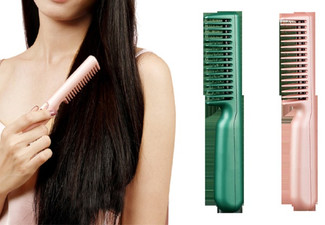 Portable Powered Hair Brush - Two Colours Available & Option for Two-Pack