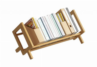 Bamboo Tabletop Bookshelf Organiser