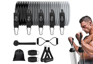 11-Piece Versatile Workout Resistance Band Set