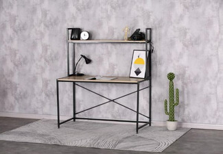 Bali Desk with Top Shelf