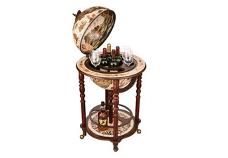 Mid-Century Style Globe Bar Wine Cabinet