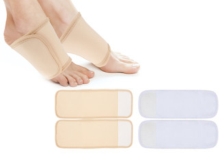 Pair of Reusable Foot Castor Oil Wraps - Available in Two Colours & Option for Two-Pairs