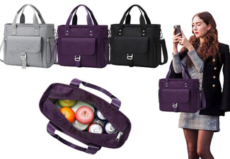 Large Lunch Tote Bag with Removable Shoulder Strap & Side Pockets - Available in Three Colours & Option for Two