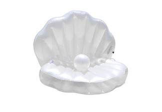 Inflatable Seashell Pool Float with Pearl Ball
