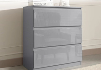 Serena Three-Drawer Chest - Three Colours Available