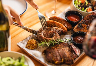 Meat Lovers Platter incl. Two Glasses of Welcome House Mocktail & Red Wine Flight of Four Varieties