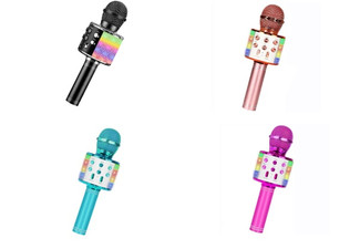 Bluetooth Wireless Microphone with LED Lights - Four Colours Available