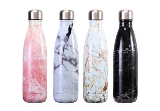 500ML Thermos Sports Water Bottle - Four Colours Available - Option for Two-Pack