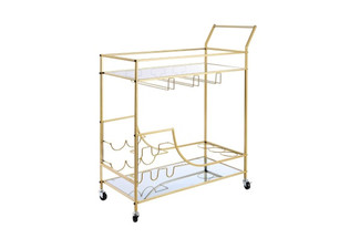 Wheeled Drinks Trolley with Wine Racks & Holder - Two Colours Available
