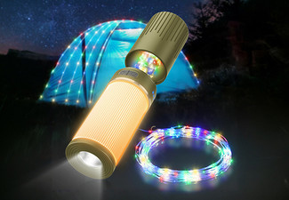 Portable Camping Light with RGB String Lights