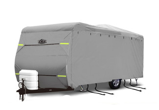 Water-Resistant Caravan Cover with Hitch Cover - Five Sizes Available