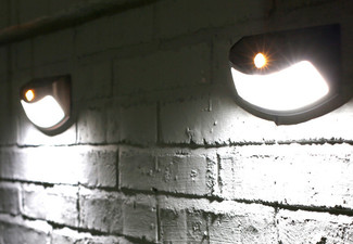 Solar LED Outdoor Wall Light - Two Colours Available & Option for Two-Pack