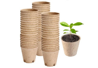 50-Piece Pulp Seedling Cup with 50 Tags