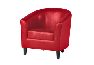 Nora Red PU Leather Tub Chair