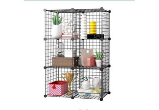Six Cube Wire Storage Shelves