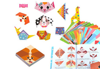 Kids Origami Paper Craft Kit with Instructional Book - Option for Two