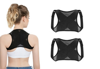Two-Pack Unisex Mesh Back Posture Correctors - Two Sizes Available & Option for Four-Packs