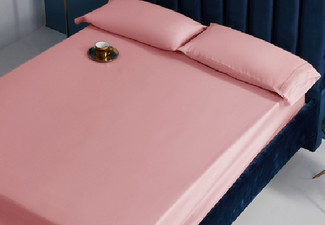 Ramesses Elite Spring Fresh Egyptian Cotton Sateen Fitted Sheet Combo Set 1500TC - Five Sizes & Eight Colours Available
