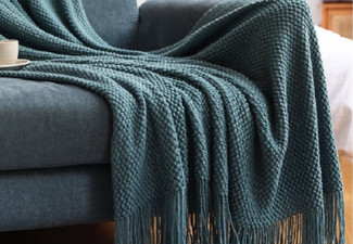 Warm Cosy Knitted Throw Blanket 130x200cm