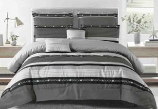 Seven-Piece #60 Printed Comforter Set - Three Sizes Available