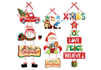 Merry Christmas Hanging Wreath Decor - Six Styles Available