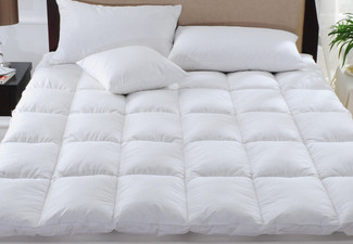 Luxury Pillowtop 1550GSM Feather Mattress Topper - Five Sizes Available