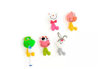 Five-Pack of Animal Shaped Toothbrush Holders - Option for 10-Pack