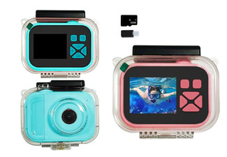 1080P HD Kids Digital Camera with Case & 32GB TF Card - Two Colours Available