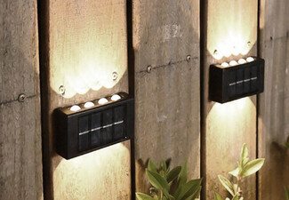 Two-Pack 10-LED Solar Wall Light