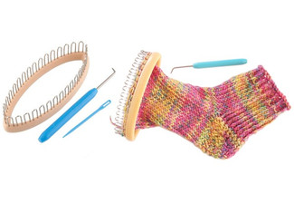 Two-Pack of 32-Pegs DIY Sock Knitting Loom Weave Tool
