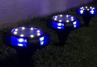 LED Solar Powered Ground Lights - Two Colours Available - Options for Four, Six & 12-Packs