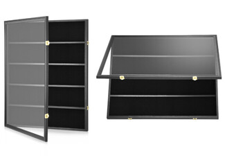 Lockable Wall-Mounted Card Display Cabinet - Available in Two Options