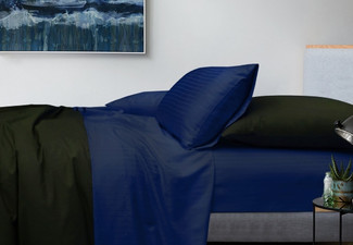 Bedding N Bath 1000TC Cotton Rich Stripe Sheet Set